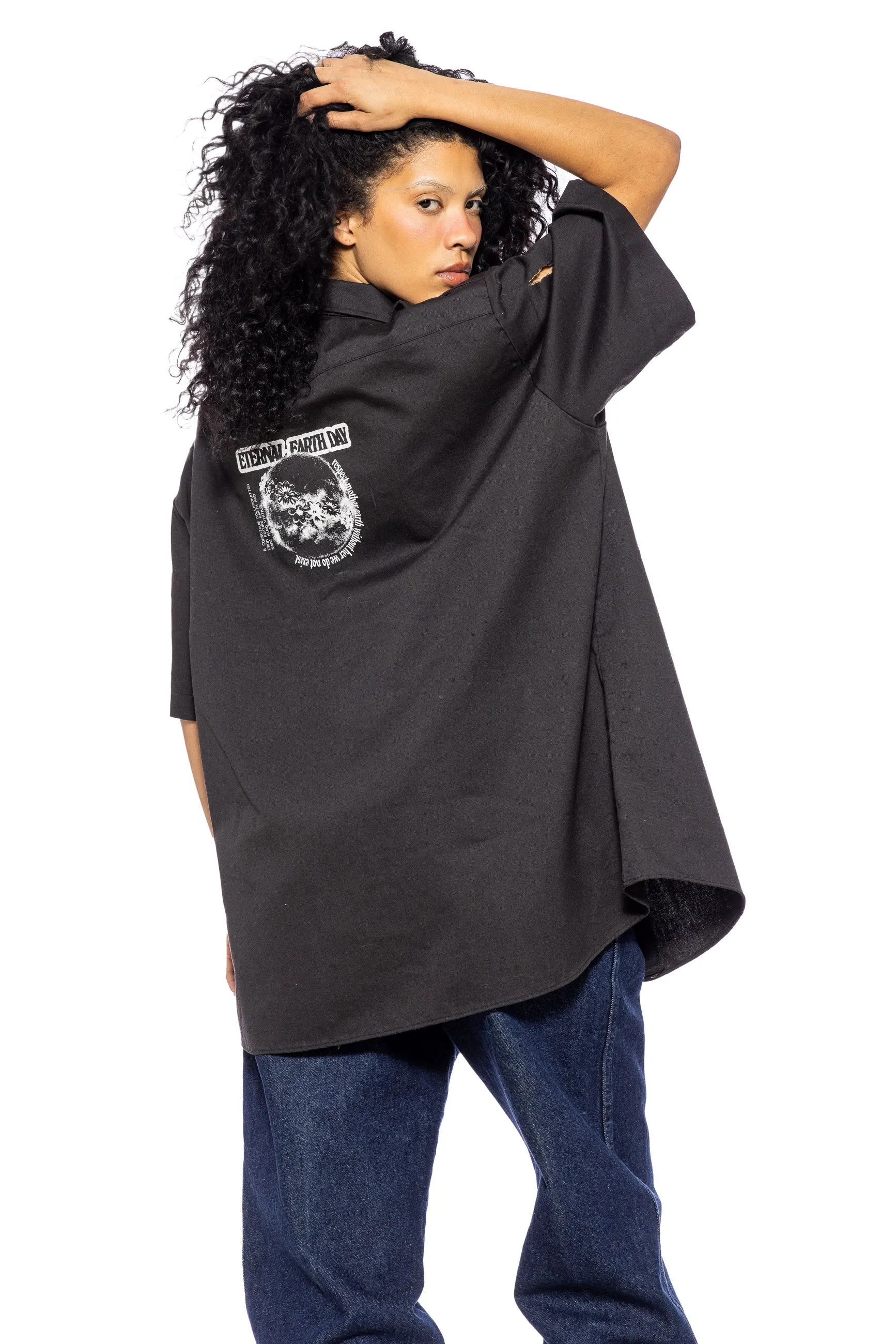 1/1 SMV X FE WORKWEAR SHIRT IN BLACK