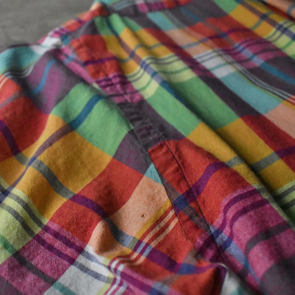 90's Ralph Lauren “BLAKE” マドラスチェック 半袖 ボタンダウンシャツ 240502 S2092