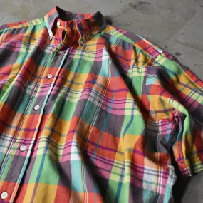 90's Ralph Lauren “BLAKE” マドラスチェック 半袖 ボタンダウンシャツ 240502 S2092
