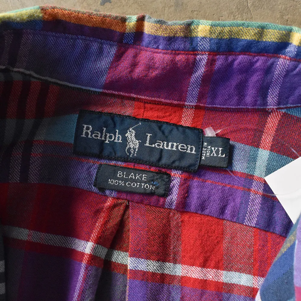 90's Ralph Lauren “BLAKE” チェック ボタンダウンシャツ 240515 S2100