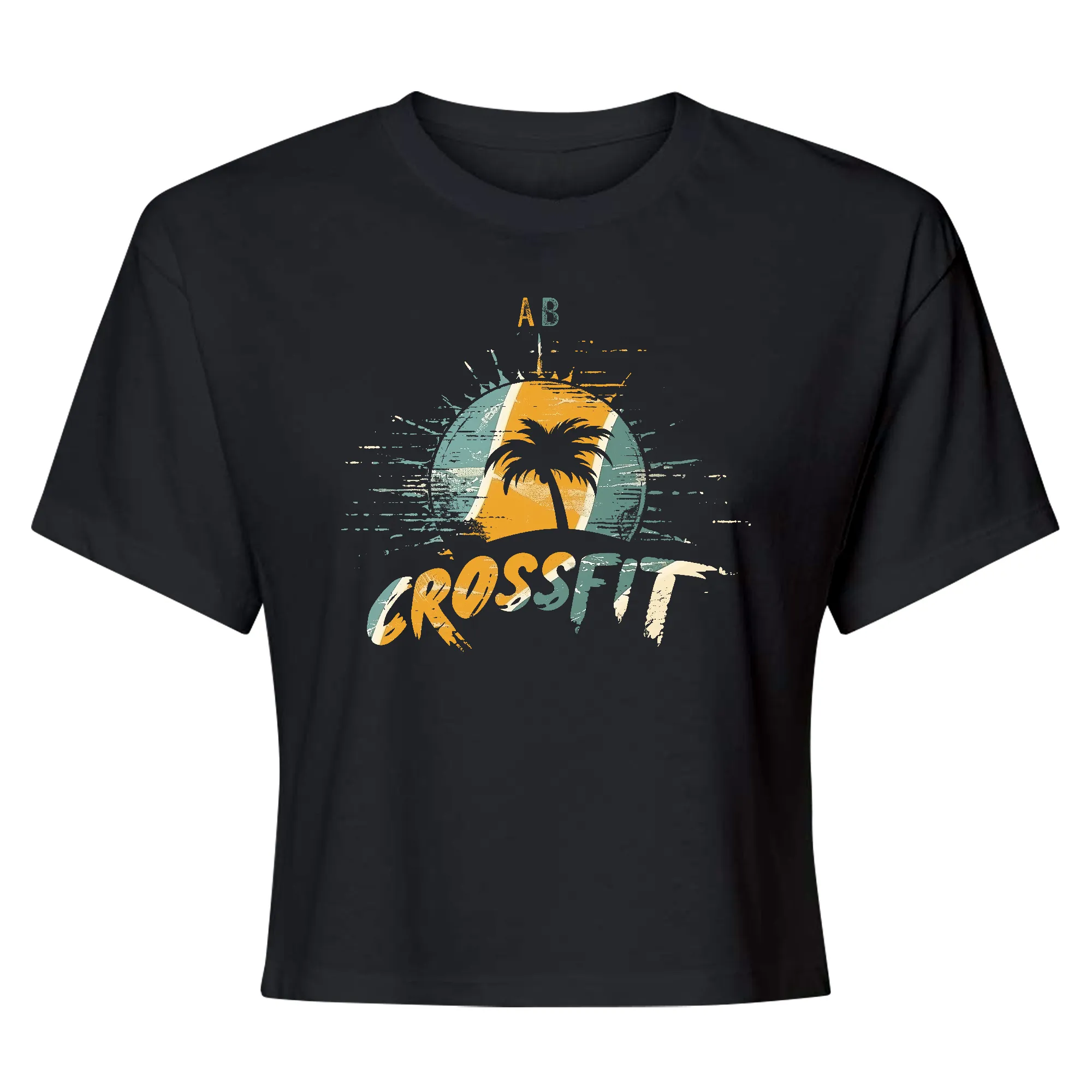 AB CrossFit Suns Out Guns Out Womens - Crop Top T-Shirt