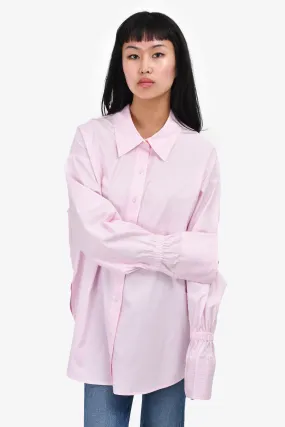 A.L.C Pink/White Pinstripe Button Down Shirt Size 4