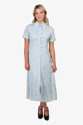 Alexa Chung Mint Floral Patterned Shirt Dress Size 8