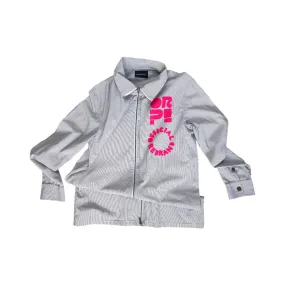 ANGELS HAVE NO GENDER screen printed zipper shirt