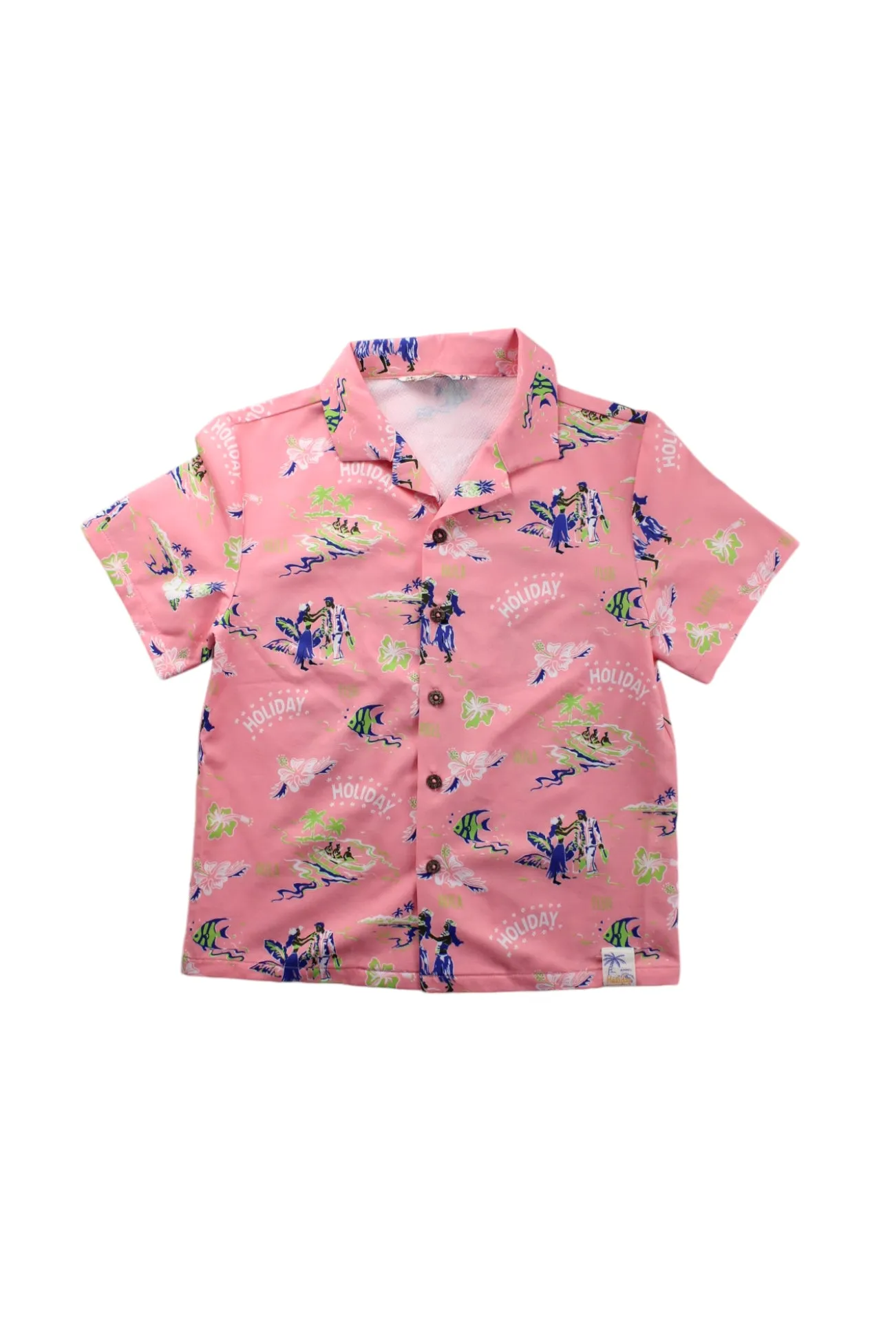 Barrel Holiday Print Short Sleeve Shirt 7-8Y