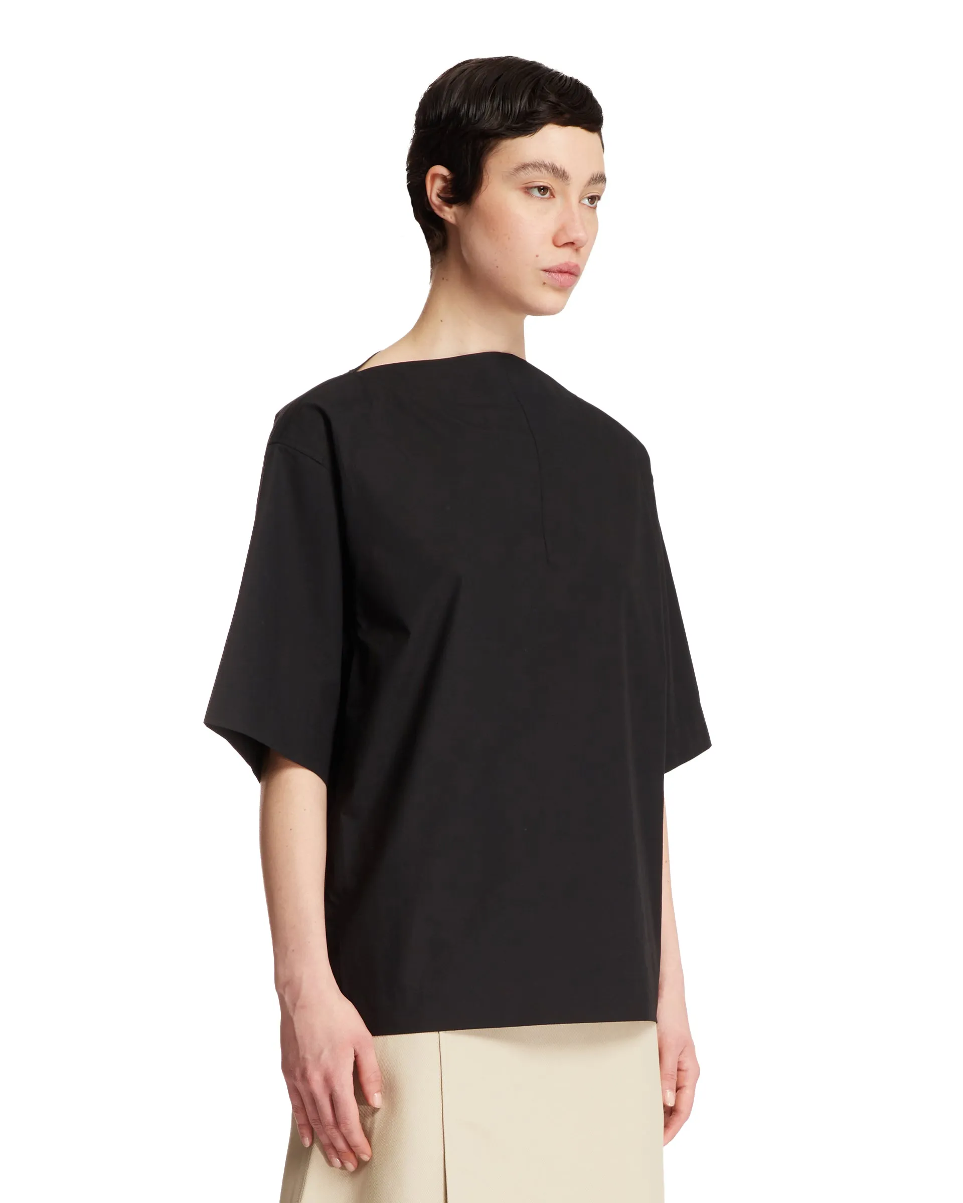 Black Cotton T-Shirt