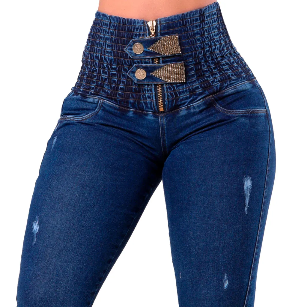 Calça Feminina Rhero Jeans Lançamento Afina Cintura Com Bojo
