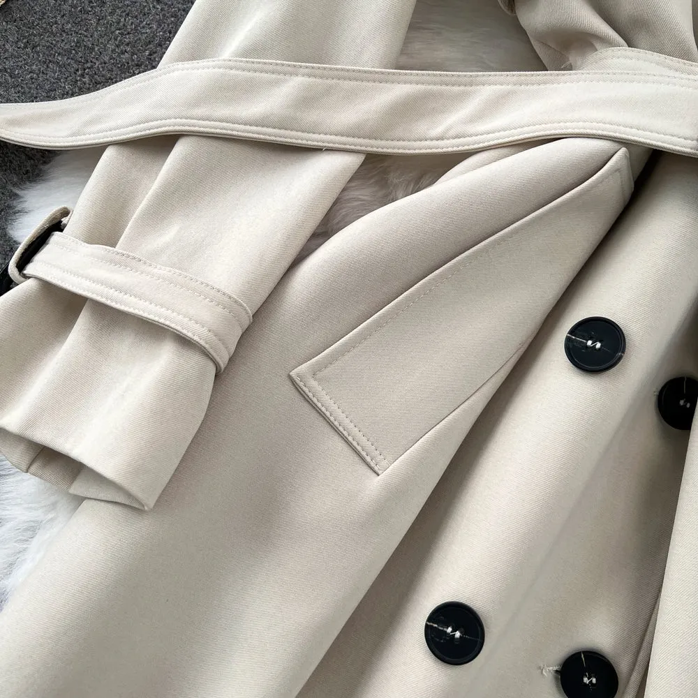 Casual Loose Lace-up Trench Coat