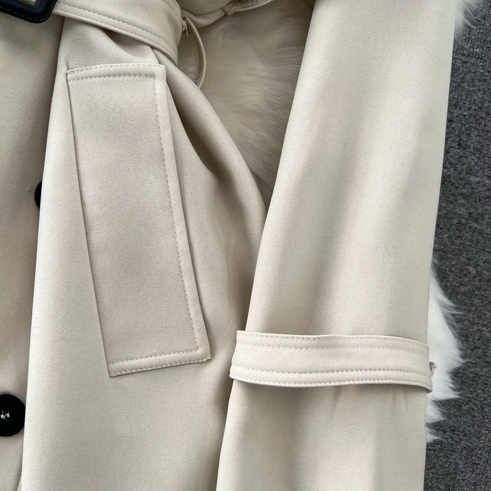 Casual Loose Lace-up Trench Coat