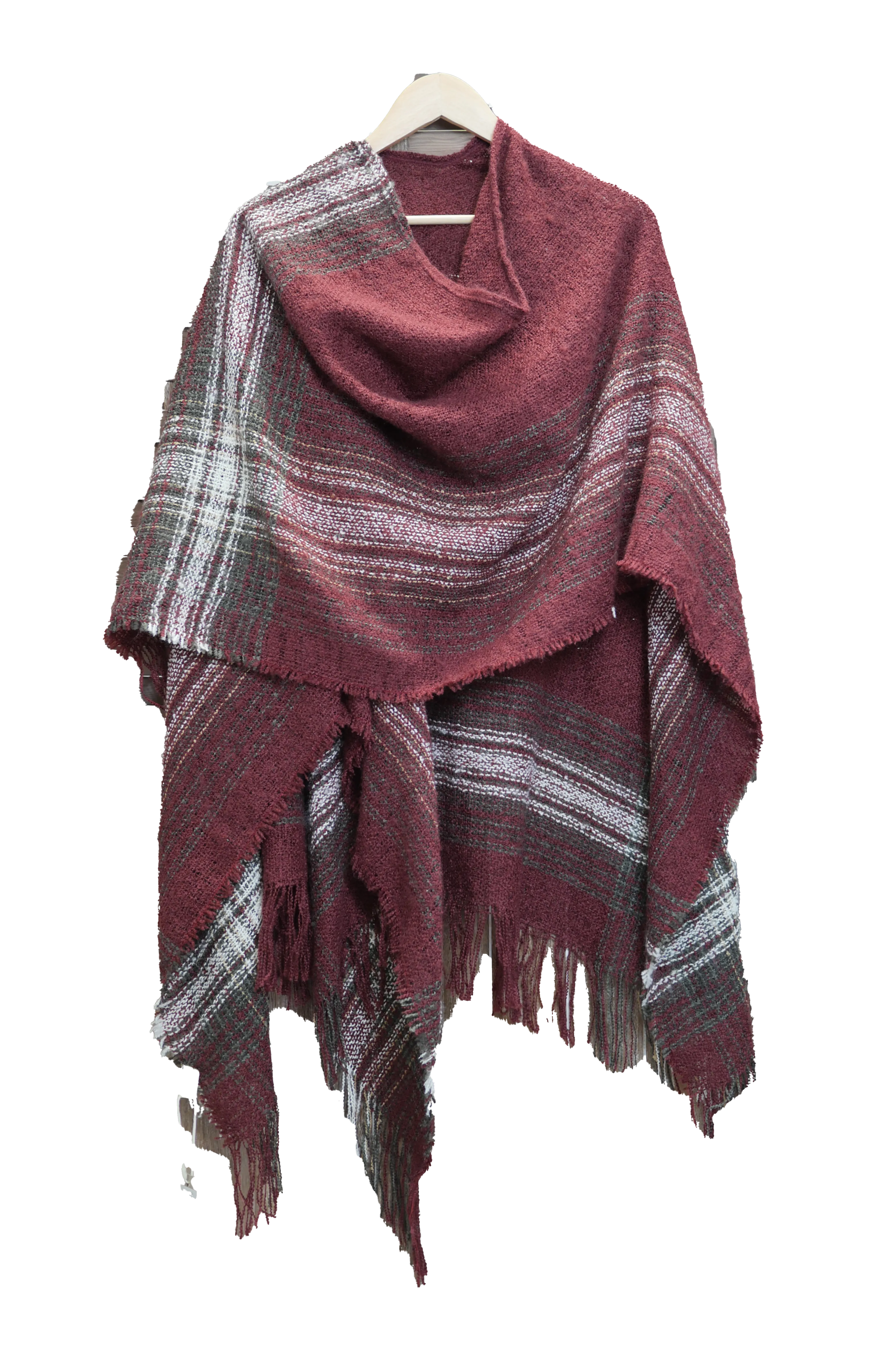 Classic Knit Ruana Wrap Natural