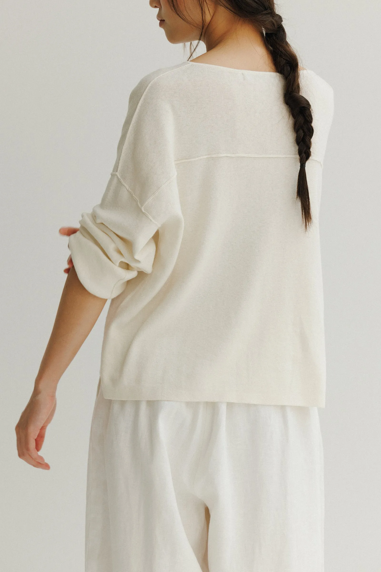 College Henley Top -- Organic Cotton • Linen