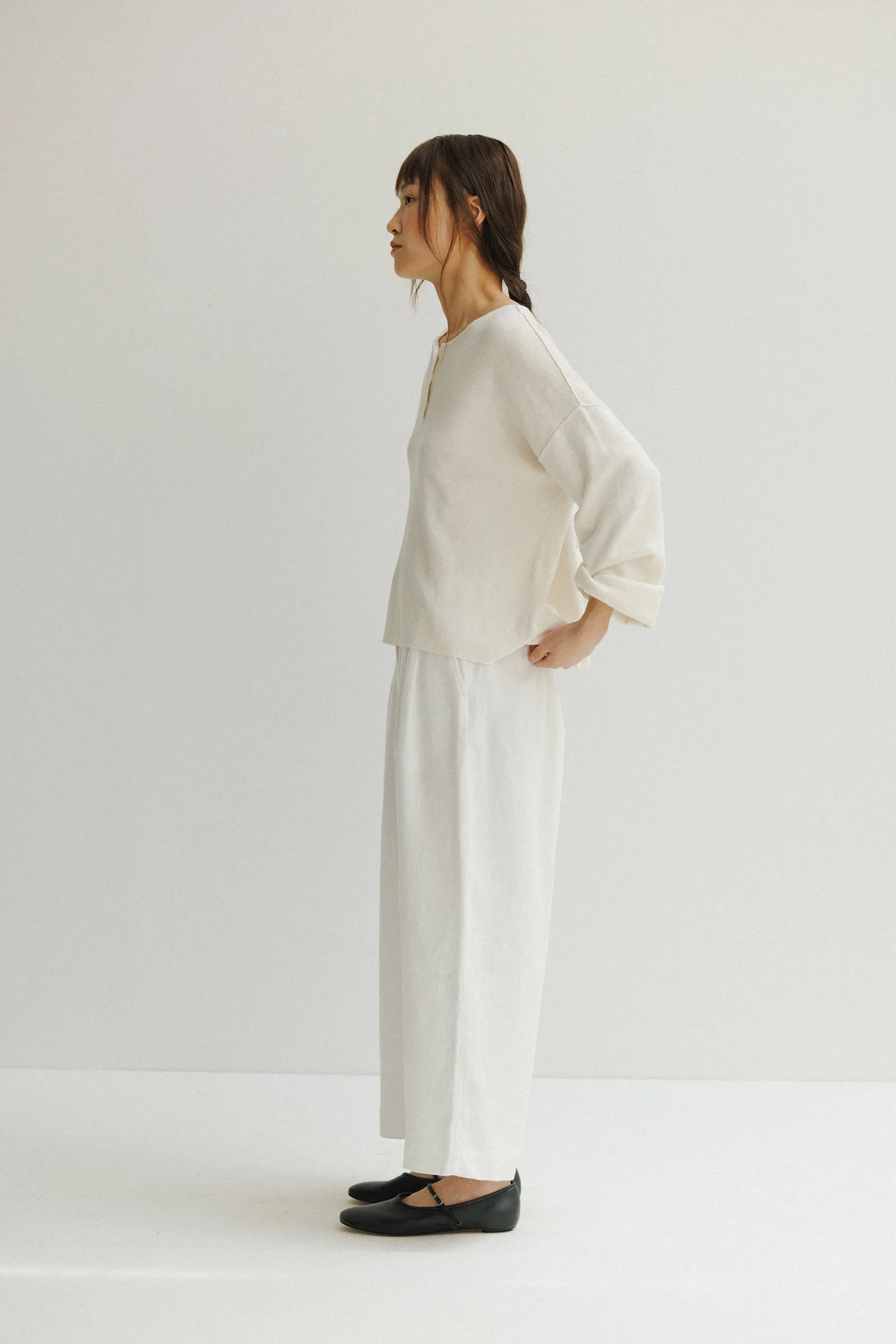 College Henley Top -- Organic Cotton • Linen