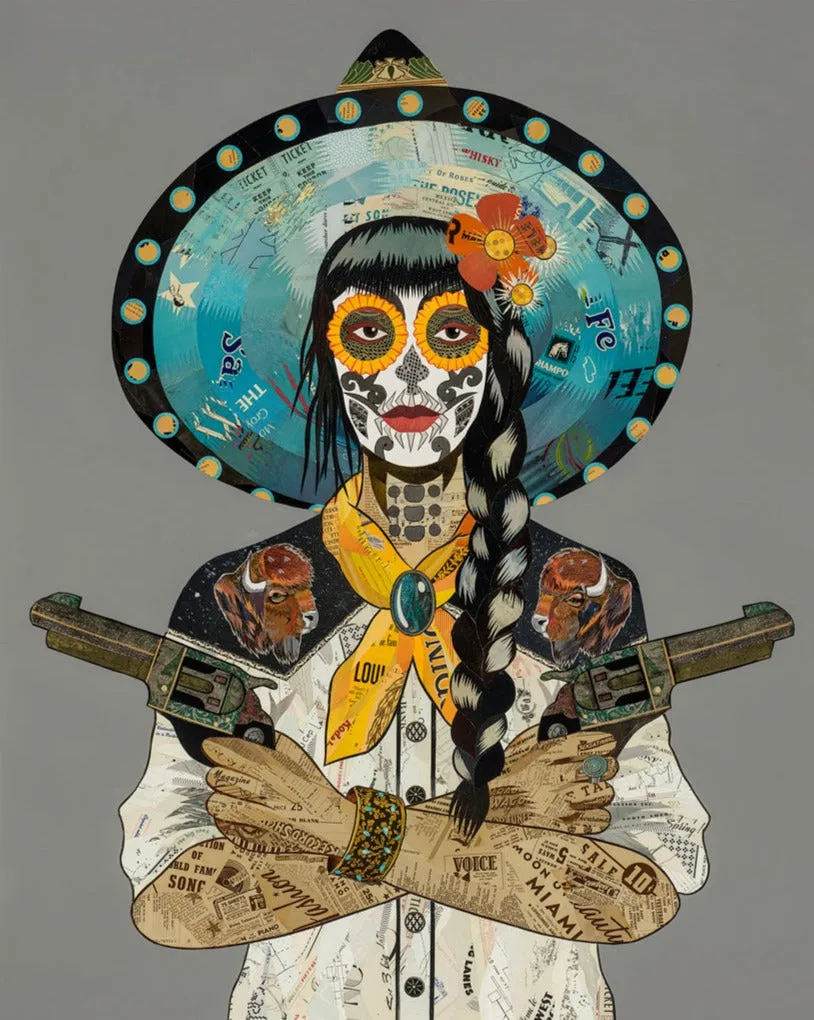 COWGIRL (BISON) limited edition paper print