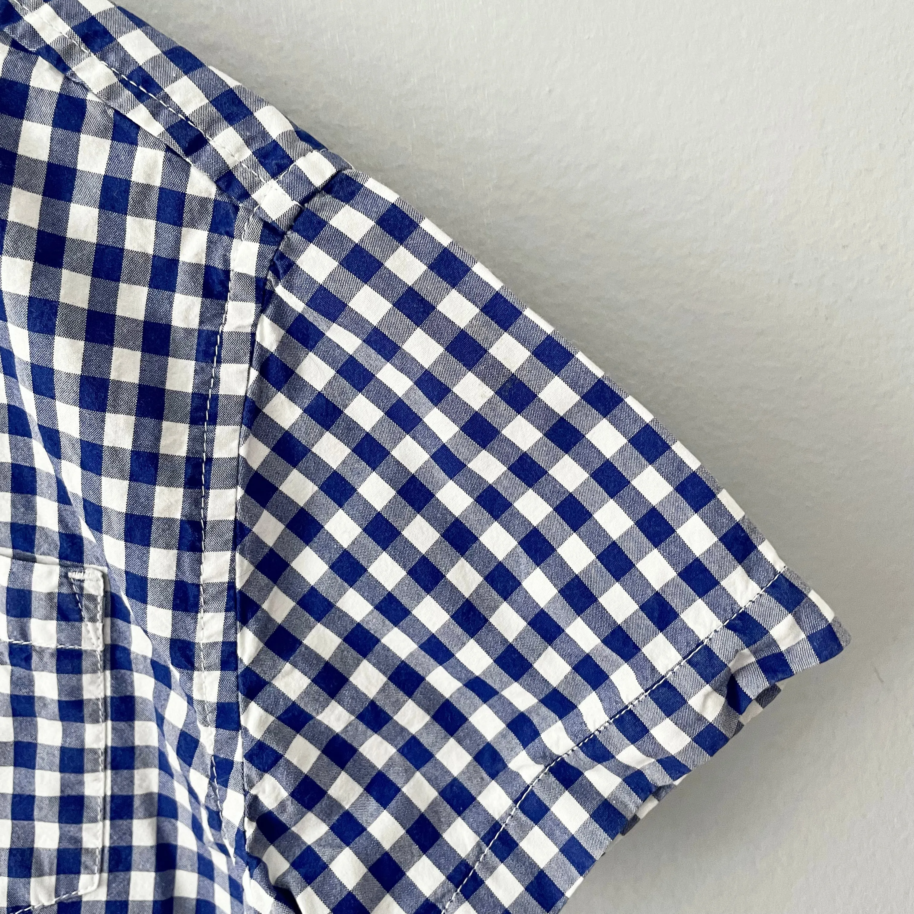 Crewcuts / Blue x white checked shirt / 6-7Y