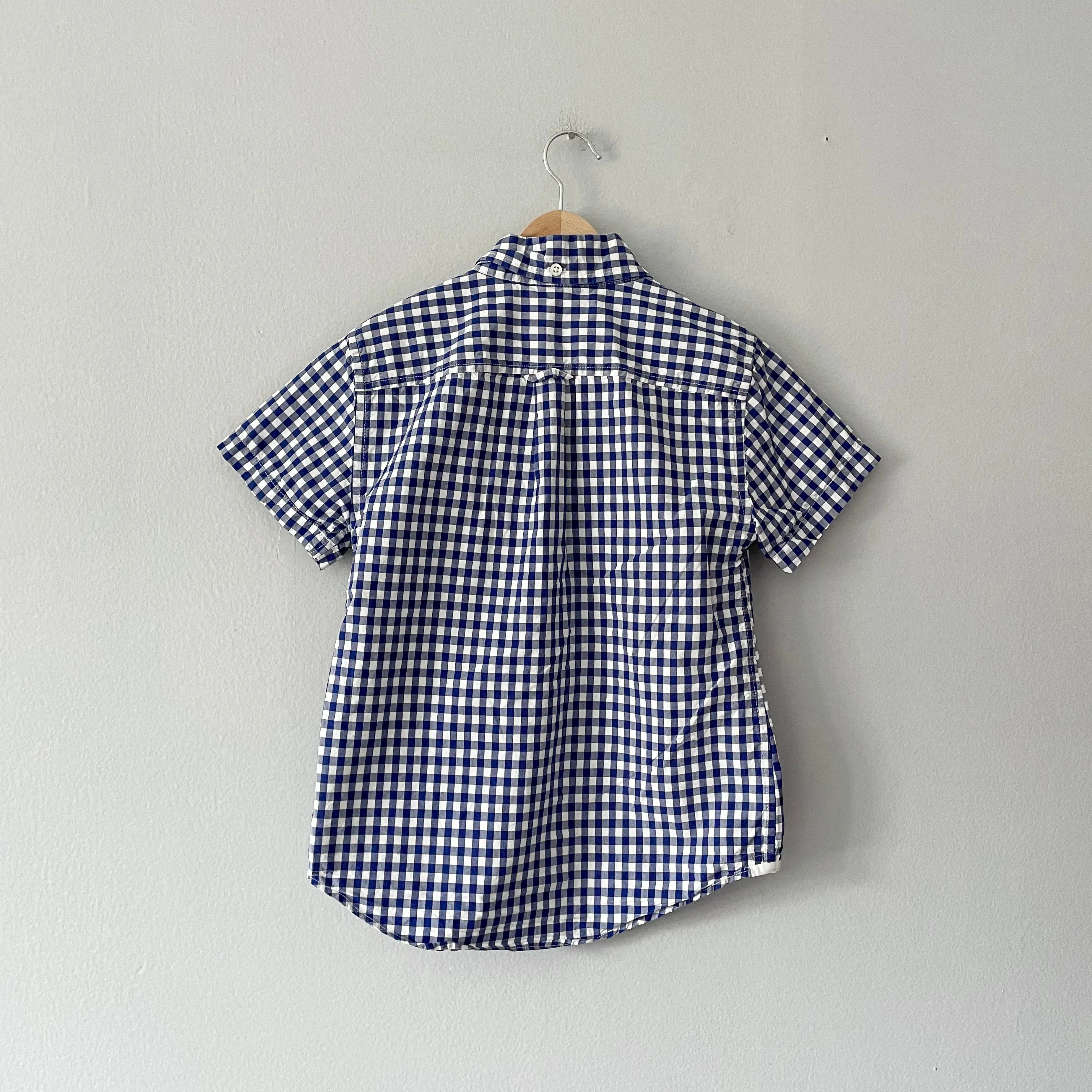 Crewcuts / Blue x white checked shirt / 6-7Y