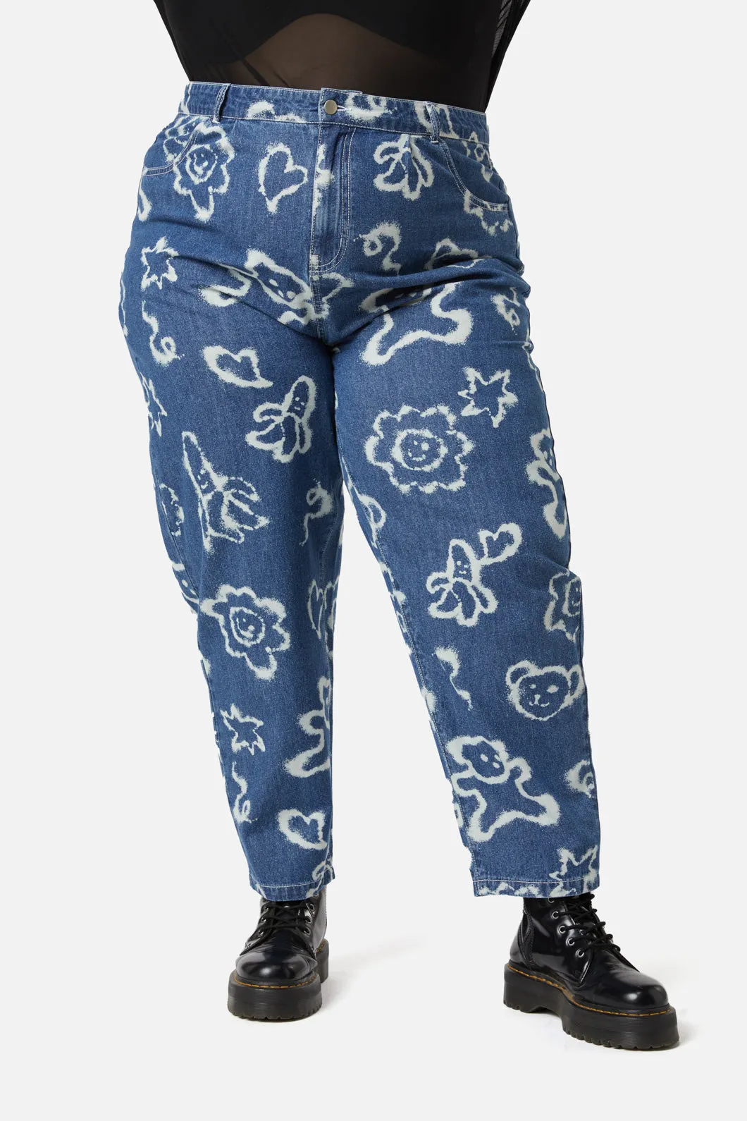 Curve White Out Denim Jeans