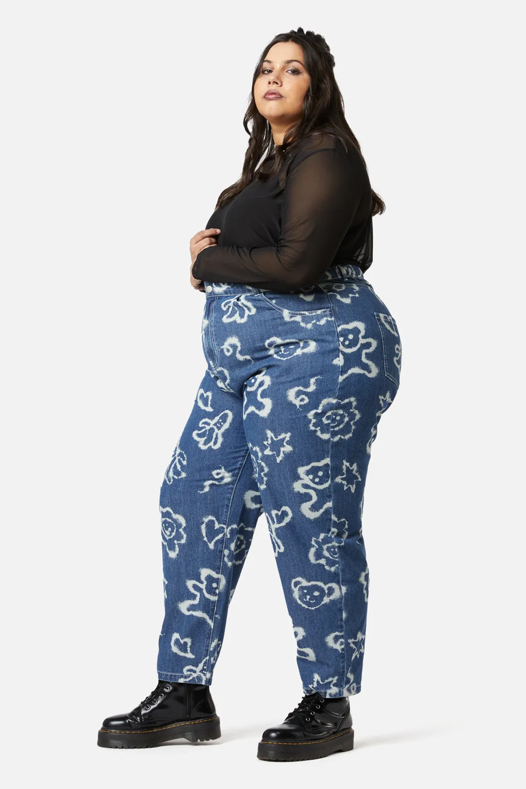 Curve White Out Denim Jeans
