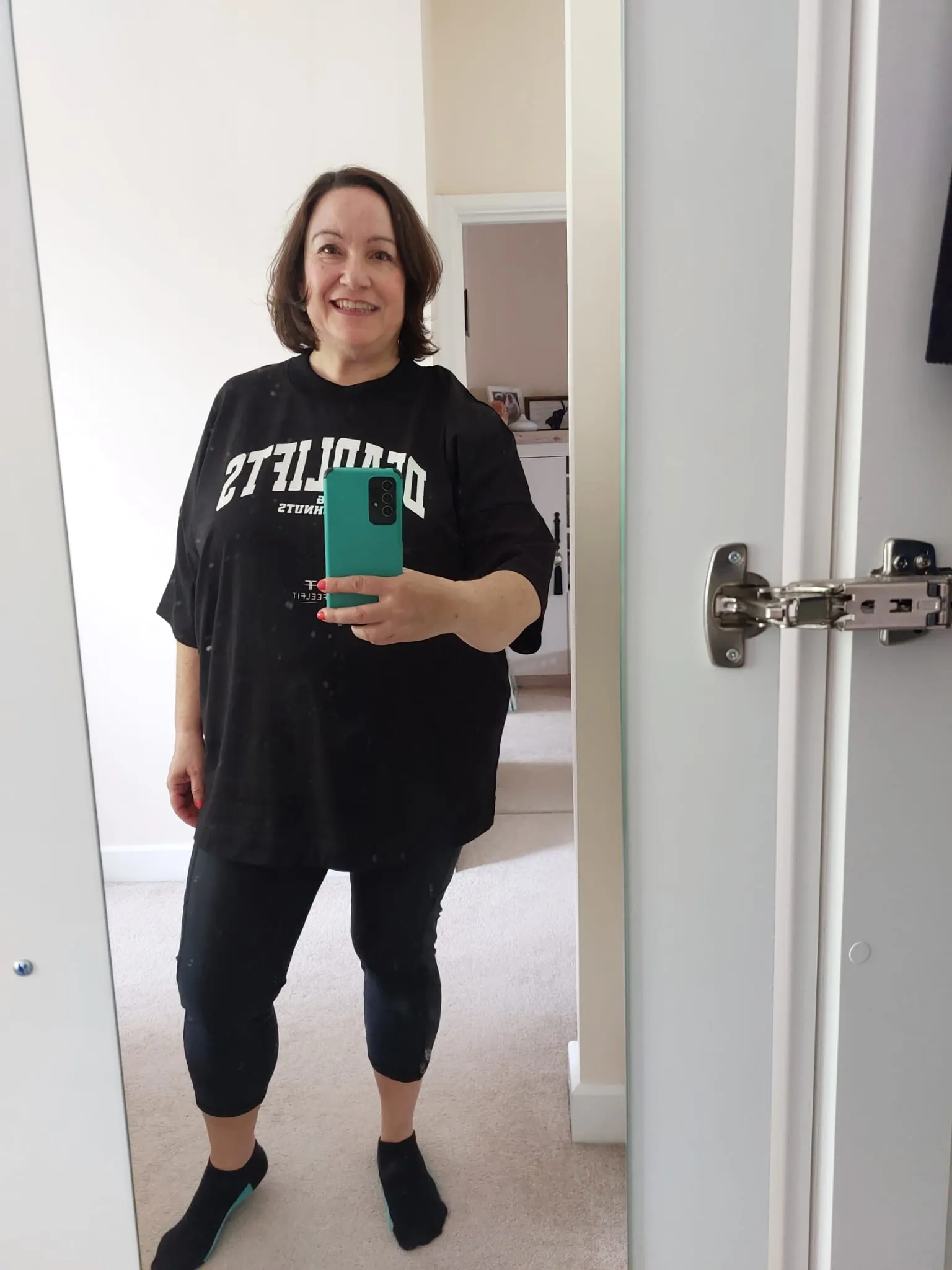 “Deadlift & Doughnuts” Oversized Boxy Tee