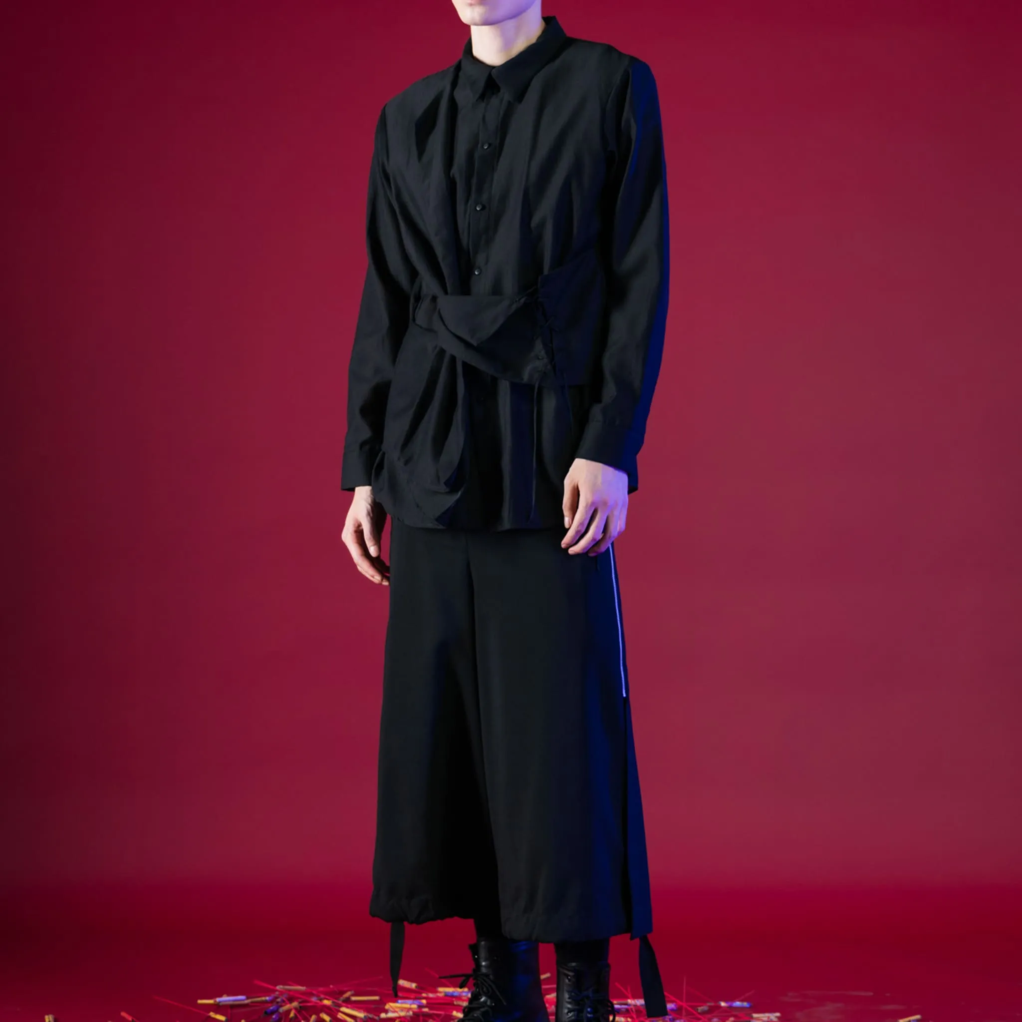 Deconstructed Twisted-Corset Shirt