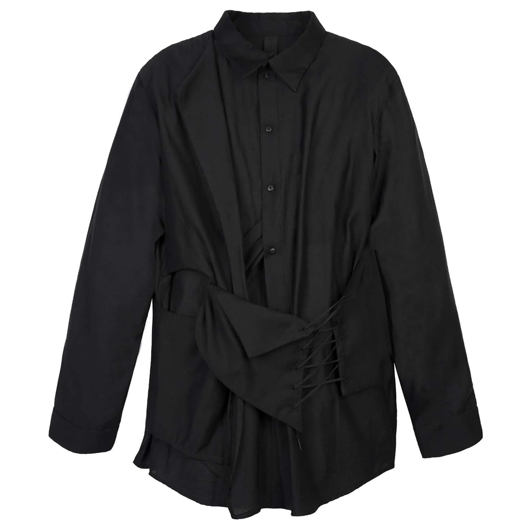 Deconstructed Twisted-Corset Shirt
