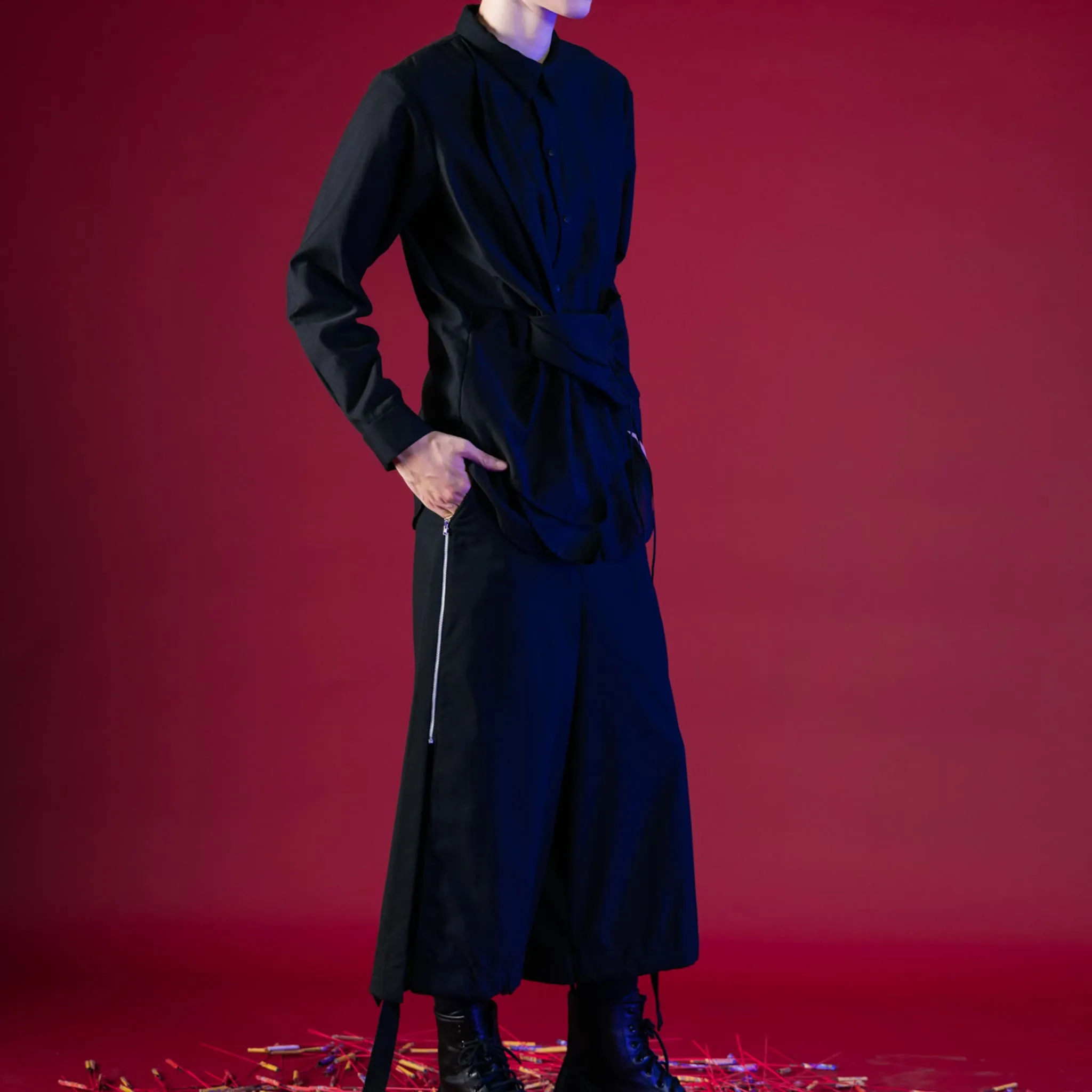 Deconstructed Twisted-Corset Shirt