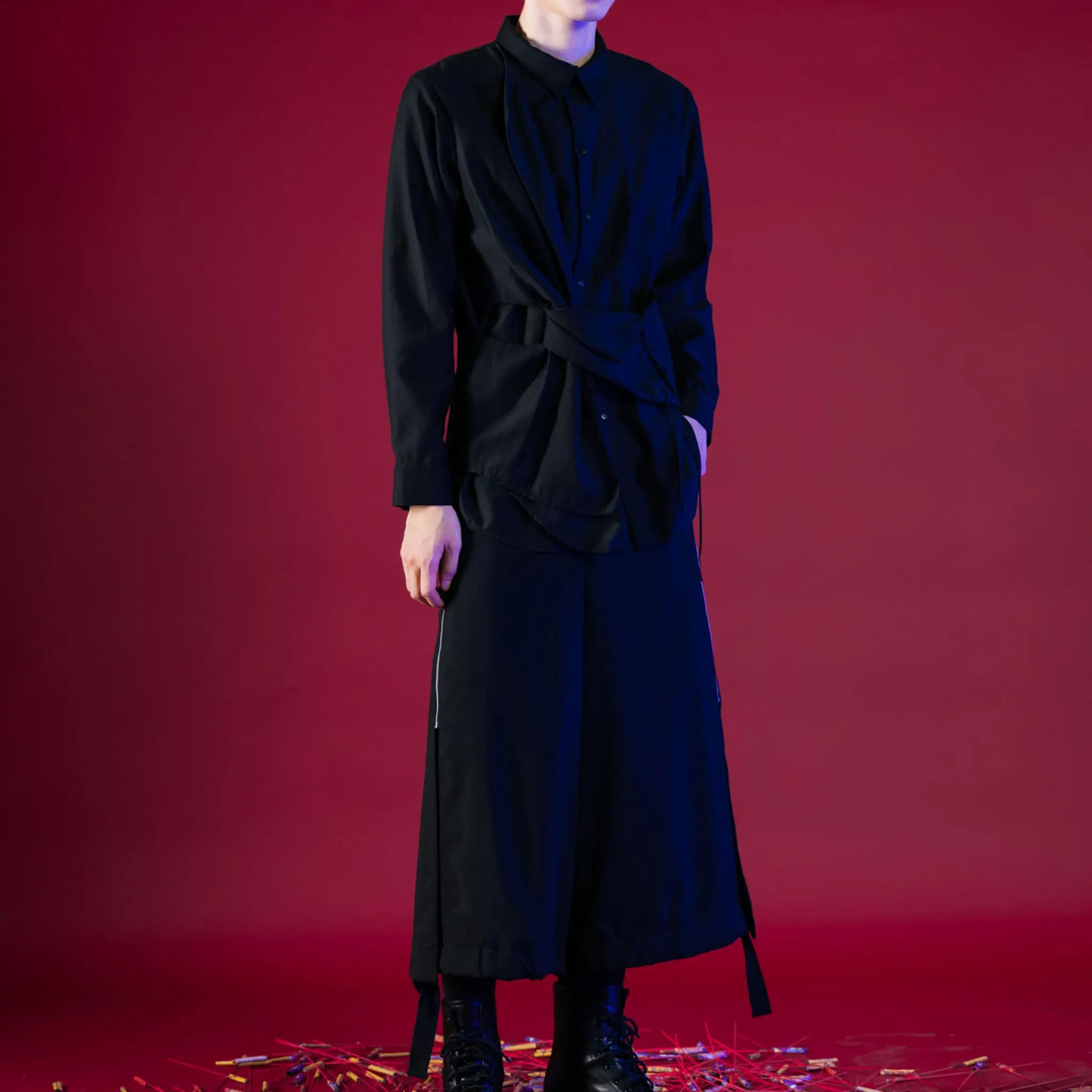 Deconstructed Twisted-Corset Shirt