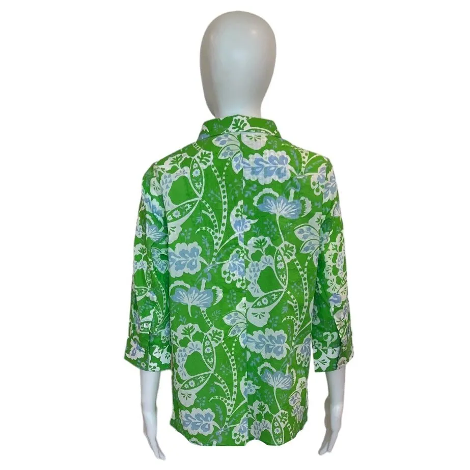 Flora Shirt | Kelly & Periwinkle