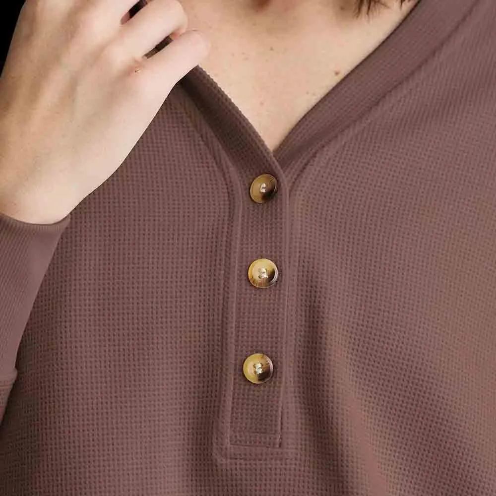 Free Fly Women's Long Sleeve Waffle Henley