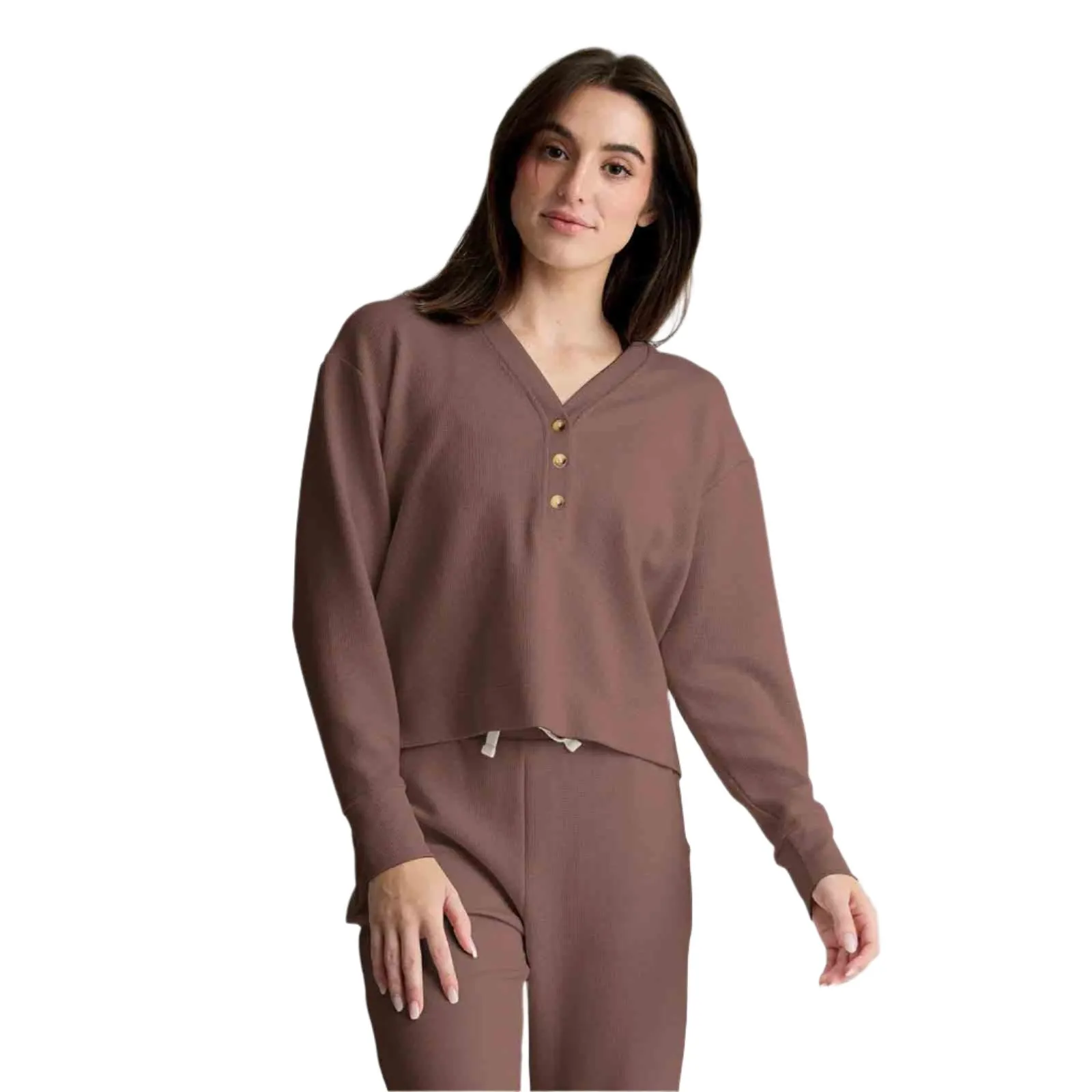 Free Fly Women's Long Sleeve Waffle Henley