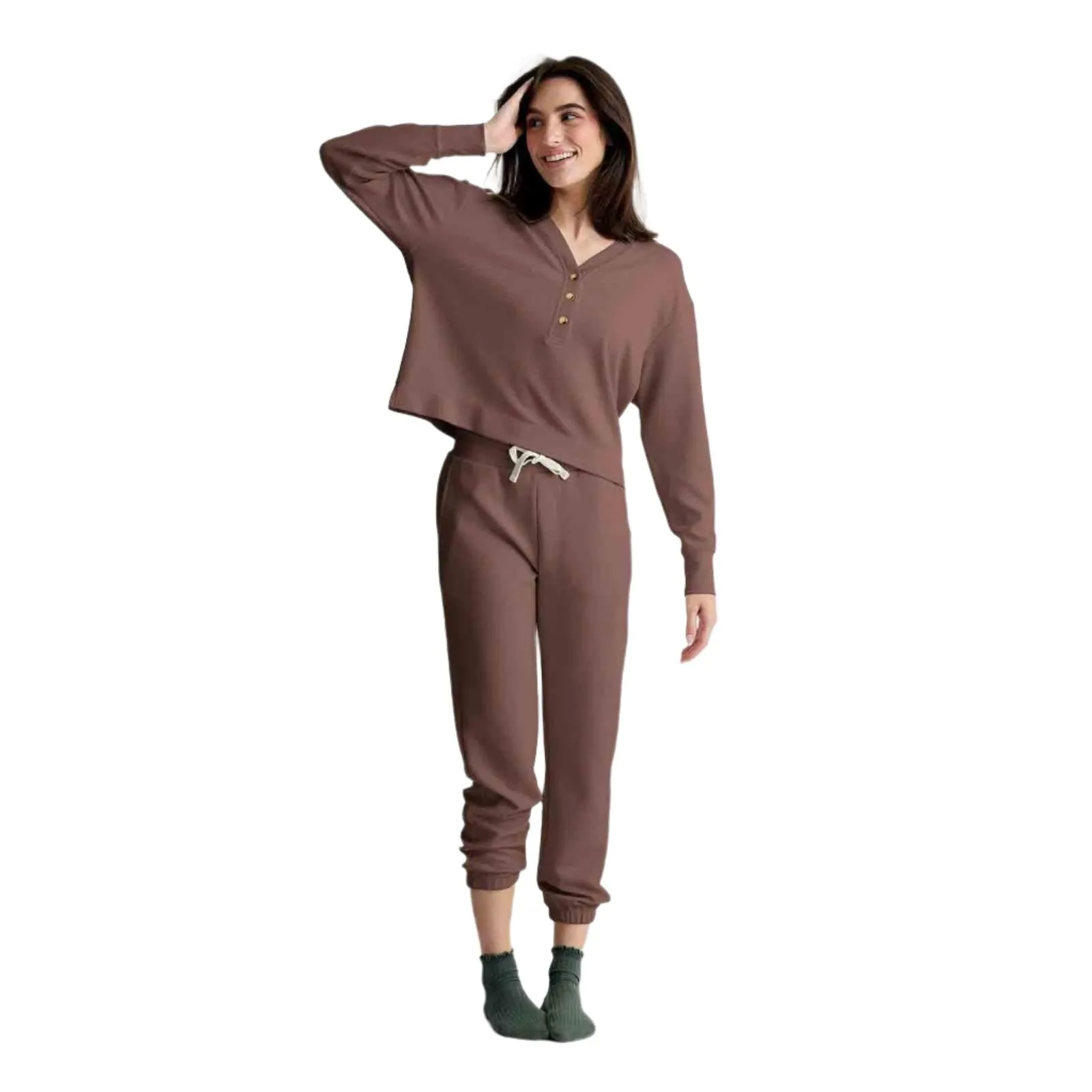 Free Fly Women's Long Sleeve Waffle Henley