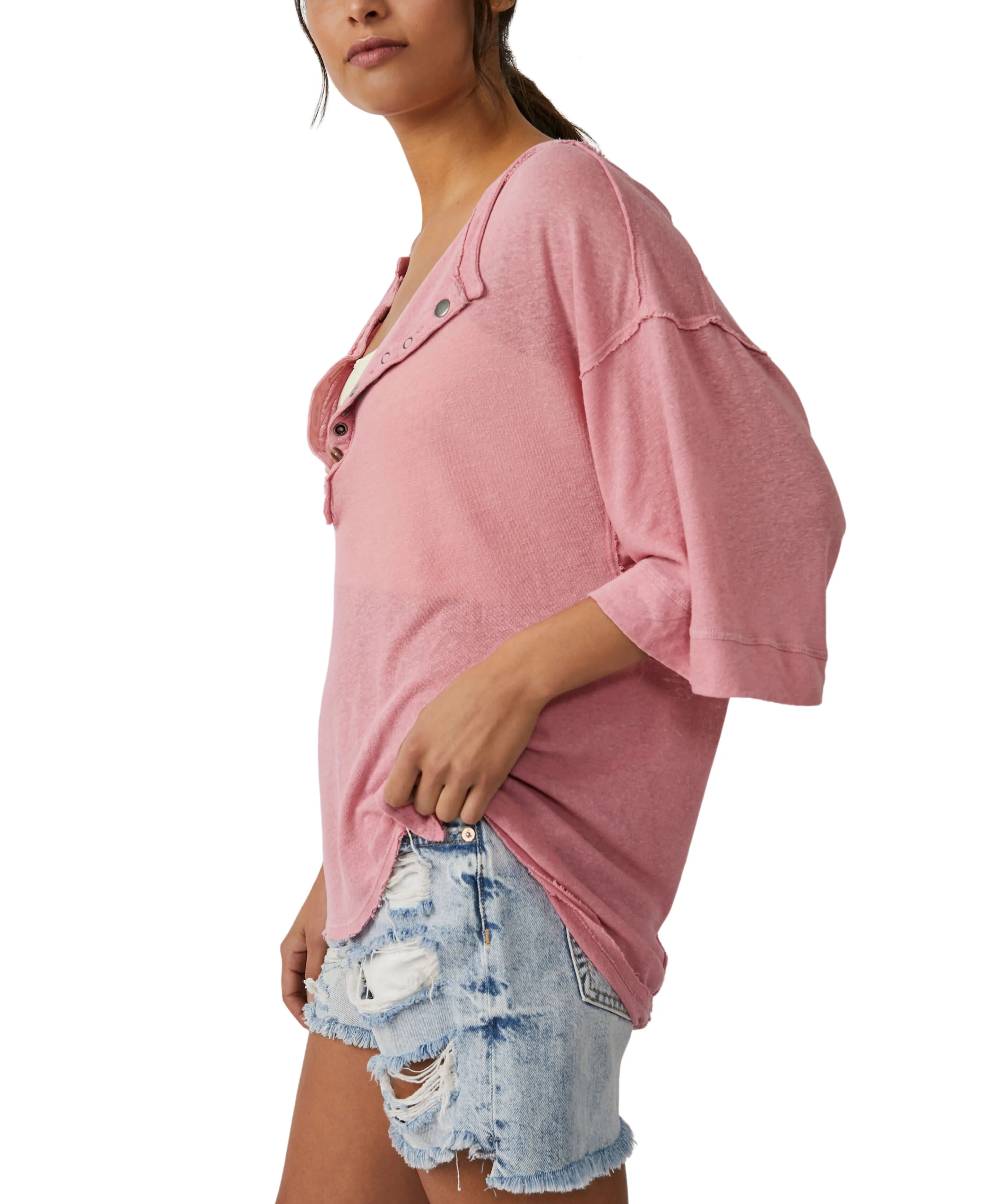 Free People Care FP Maribell Henley Top