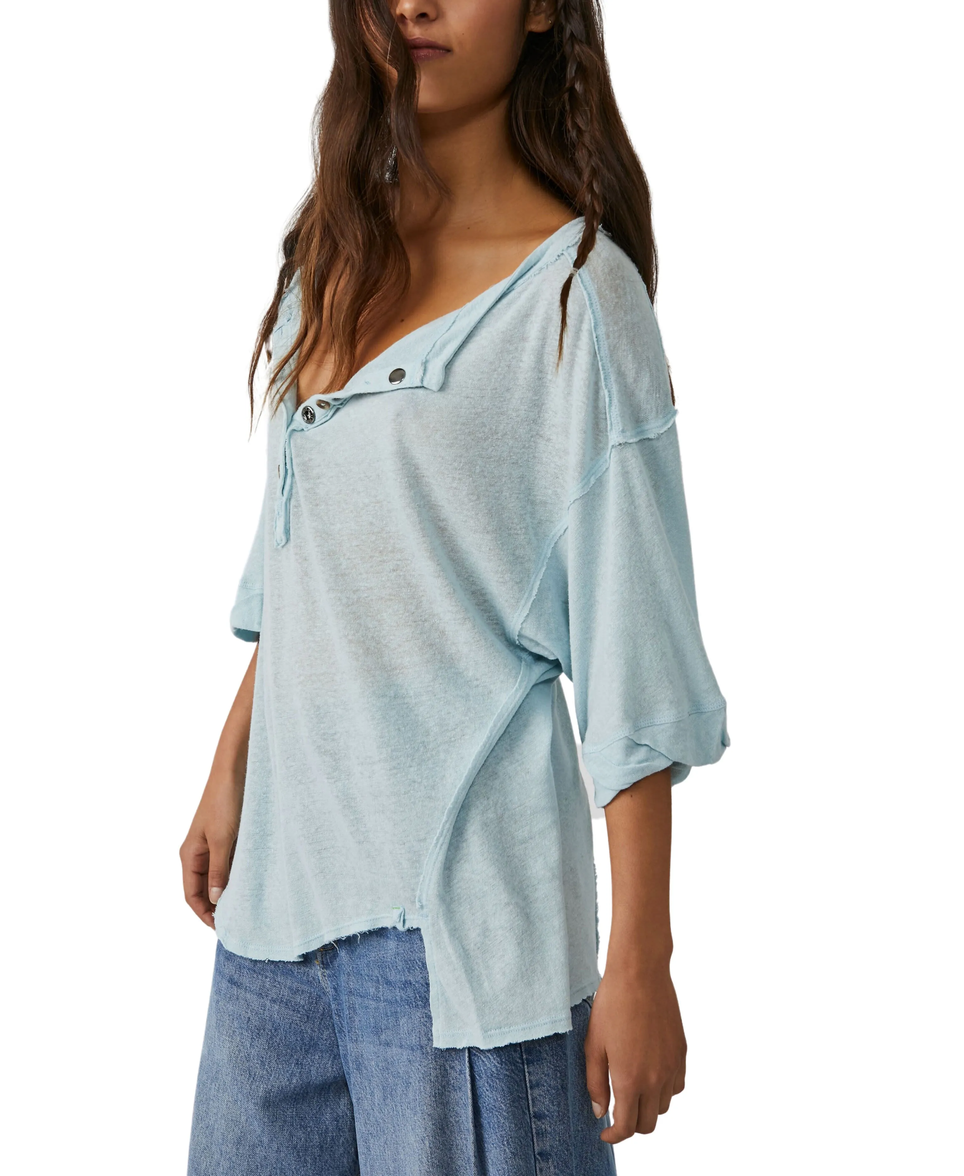 Free People Care FP Maribell Henley Top