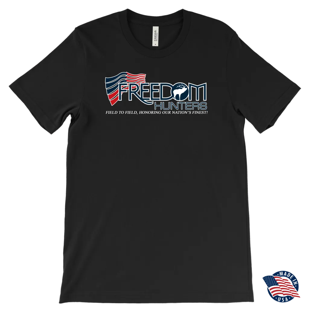 Freedom Hunters Original Logo T-Shirt – Black - Made in USA Shirt