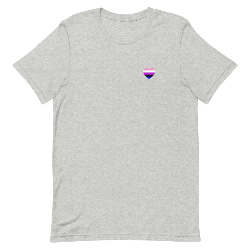 Gender-Fluid Small Heart Flag T-Shirt
