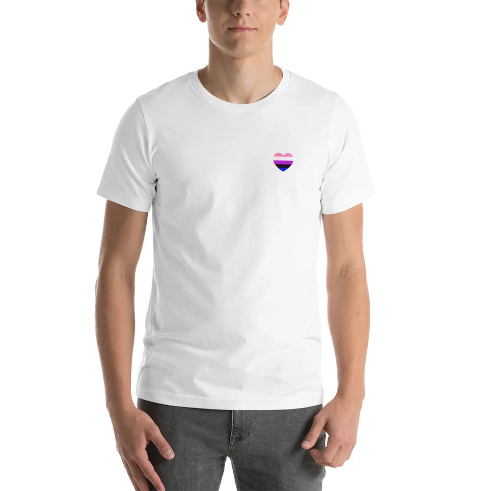 Gender-Fluid Small Heart Flag T-Shirt