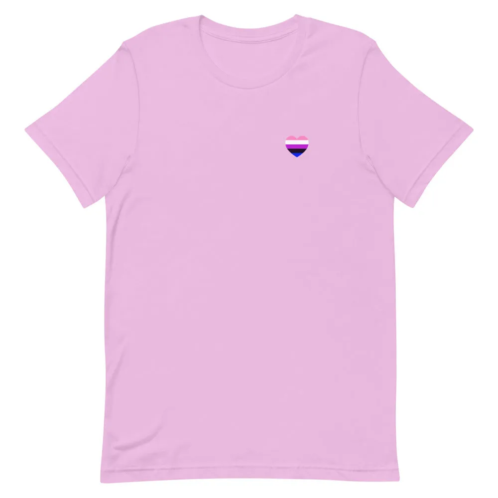 Gender-Fluid Small Heart Flag T-Shirt