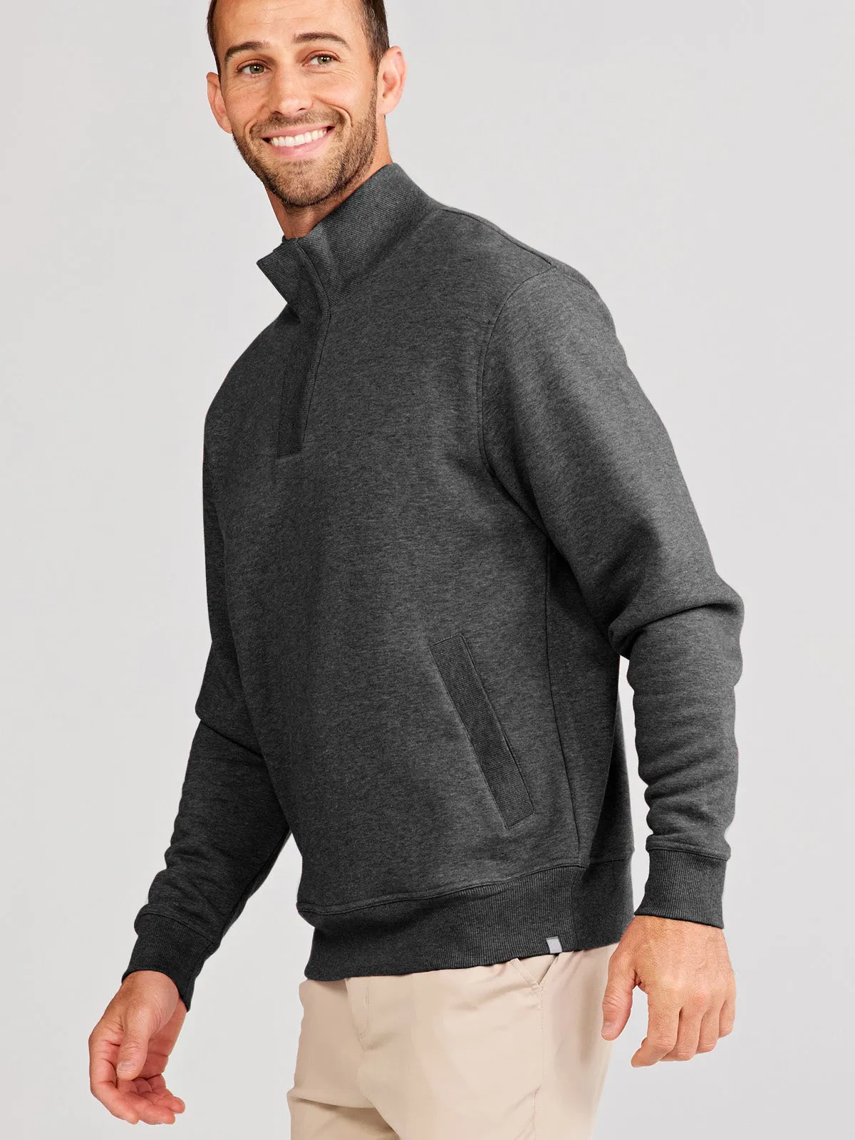Hudson Fleece Henley Pullover Sweatshirt