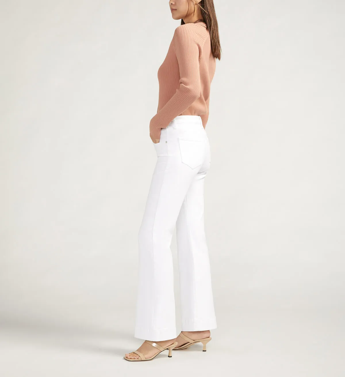 JAG Kait White Midrise Flare Jeans