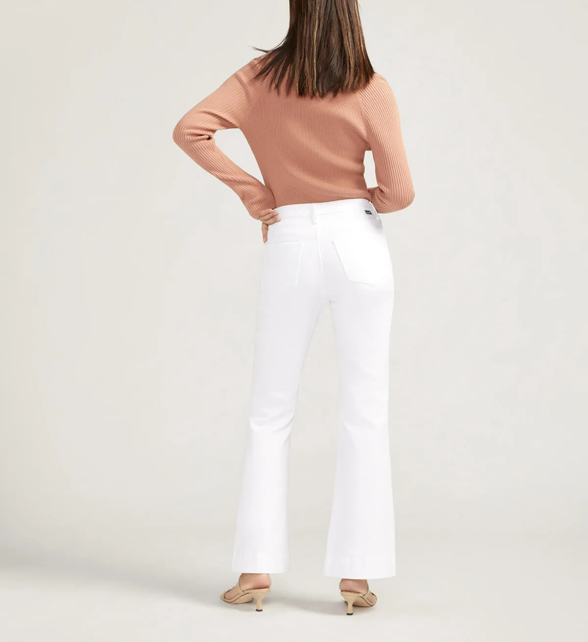 JAG Kait White Midrise Flare Jeans