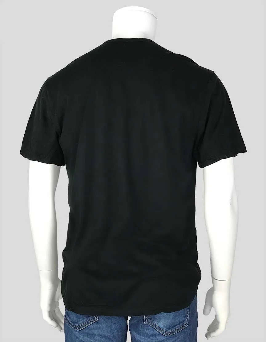 James Perse Standard Short Sleeve Black T Shirt Size 3