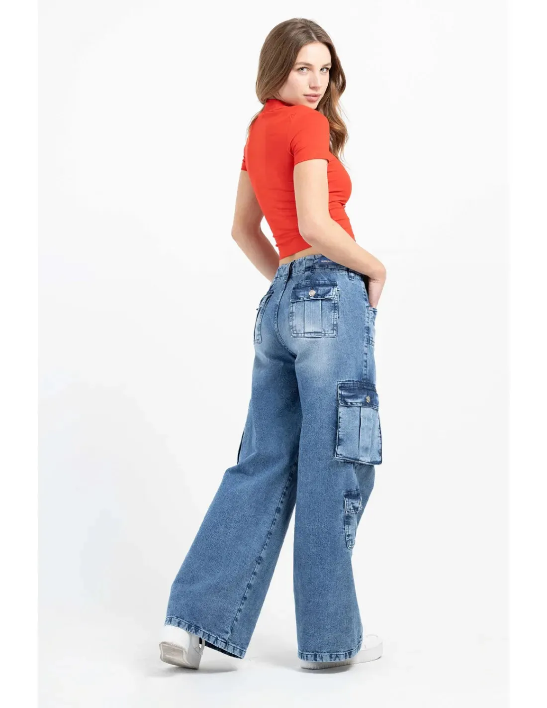 Jeans Mujer Cargo Lucky 3737