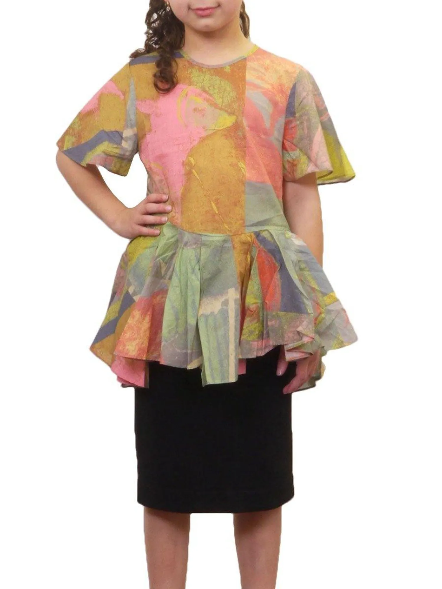 JNBY Bottom Ruffles Short Sleeve Shirt