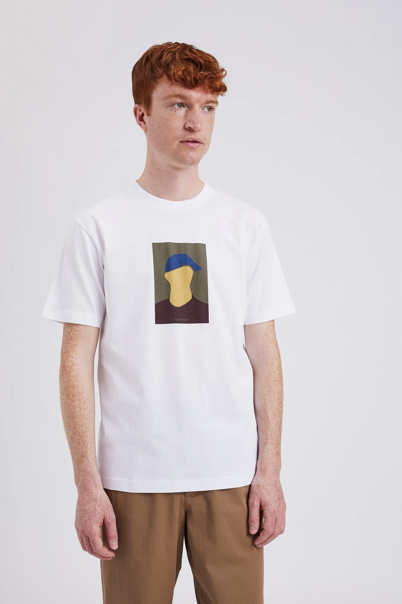 Johannes Organic Cap Print T-shirt - White