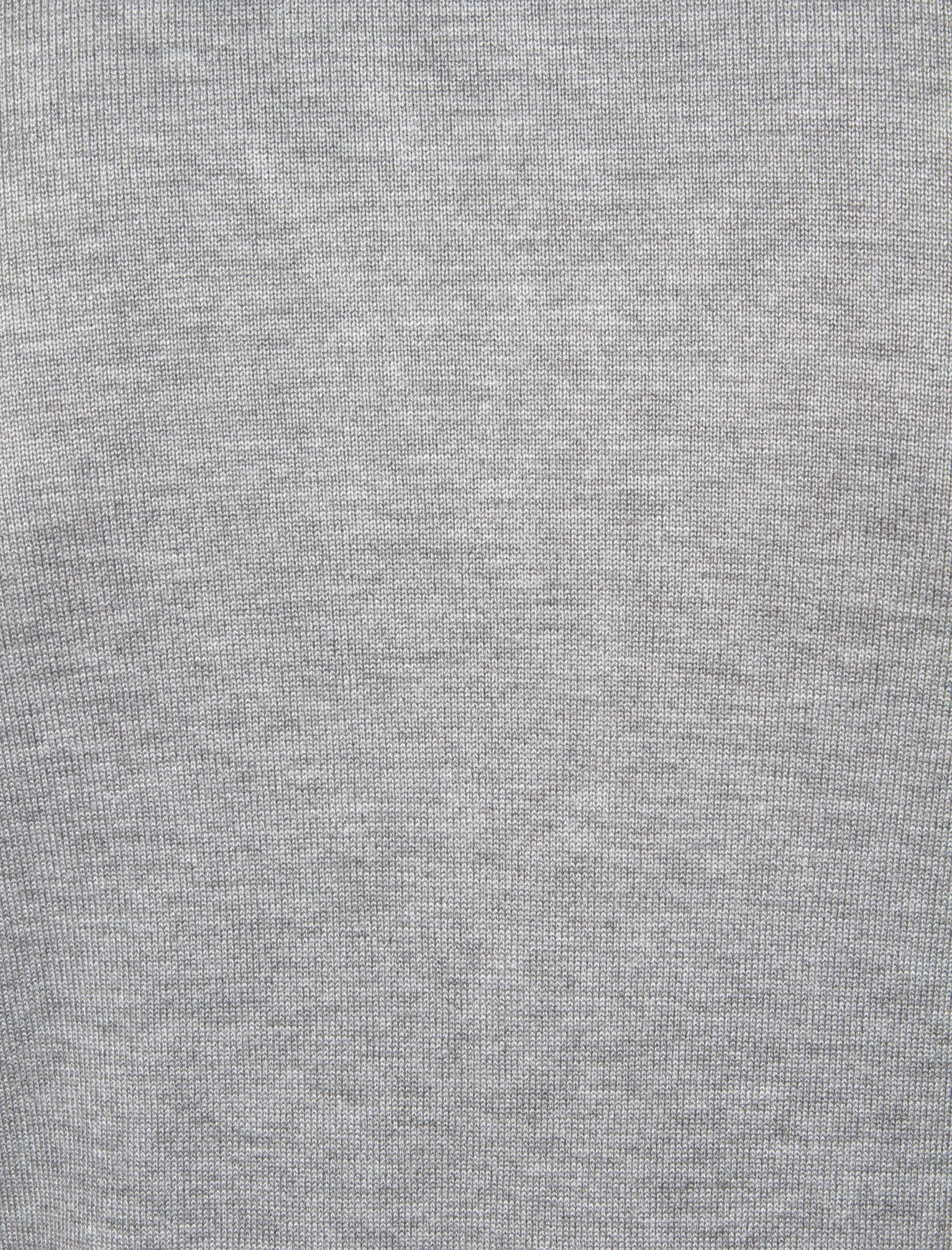 Kallias Faux Leather Trim Henley Jumper in Light Grey Marl - Kensington Eastside