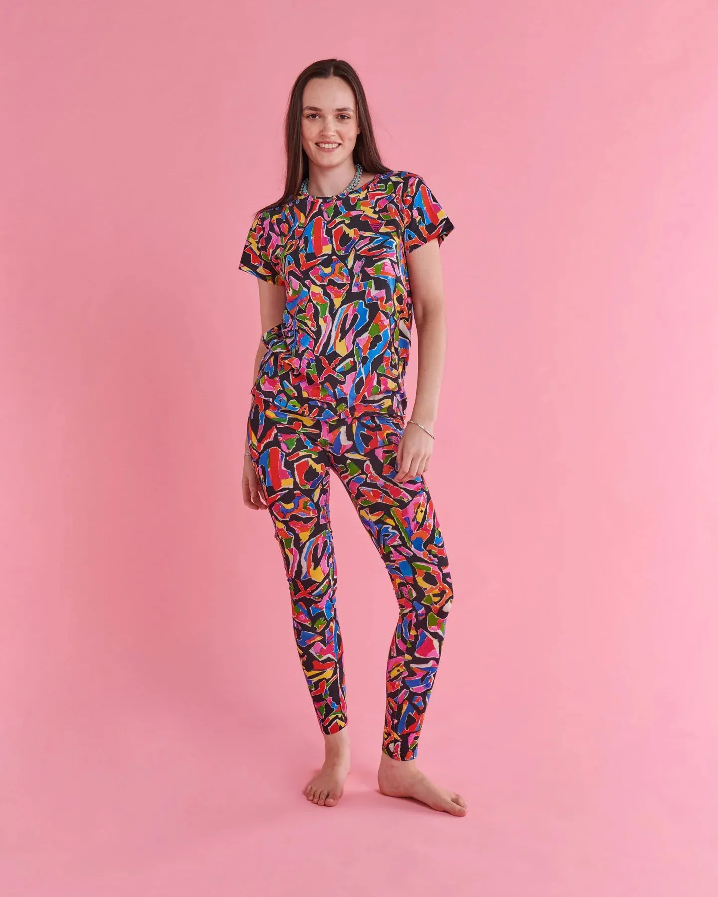 Kip & Co X Jenny Kee Opal Oz Pax Black Adult Tee