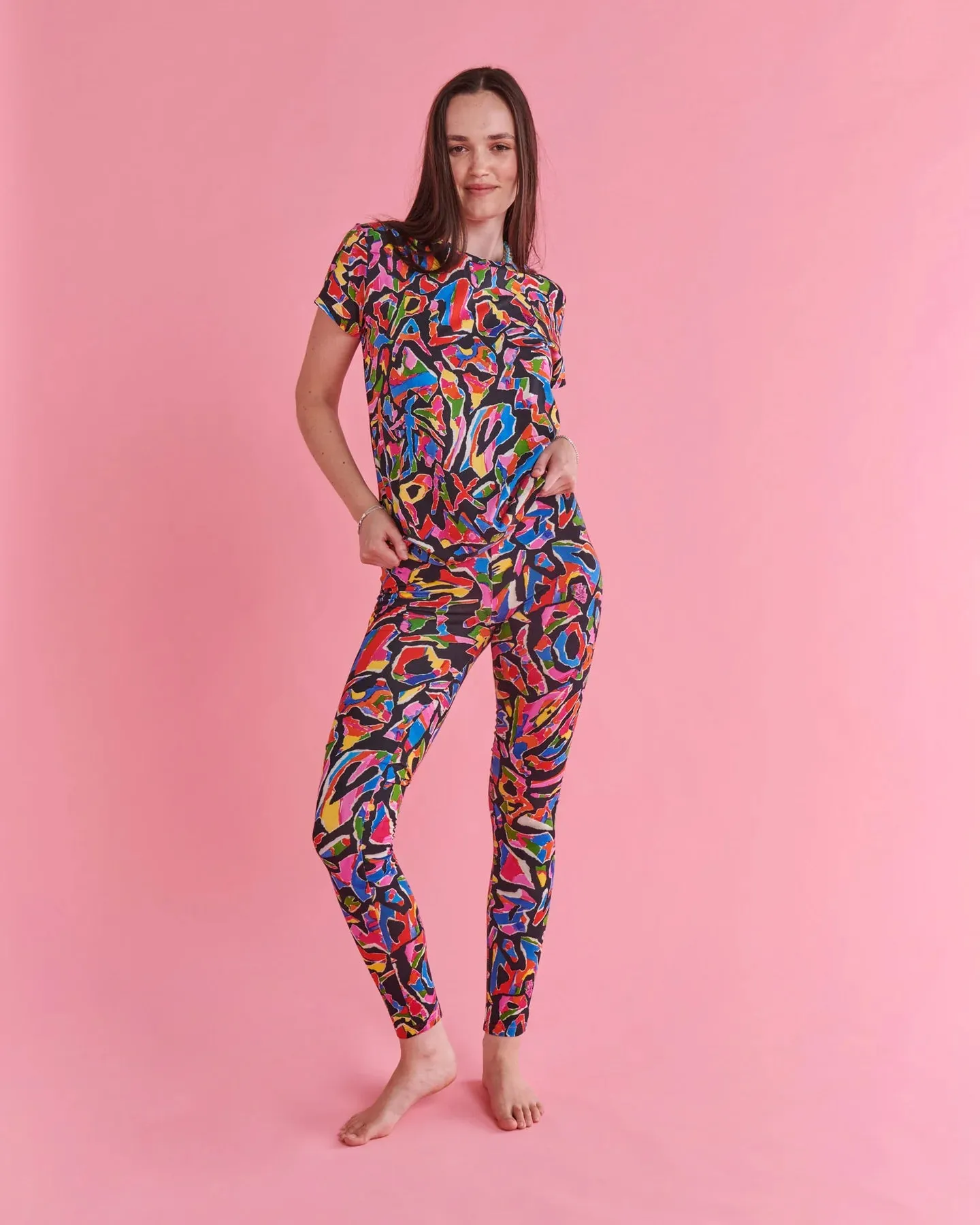 Kip & Co X Jenny Kee Opal Oz Pax Black Adult Tee