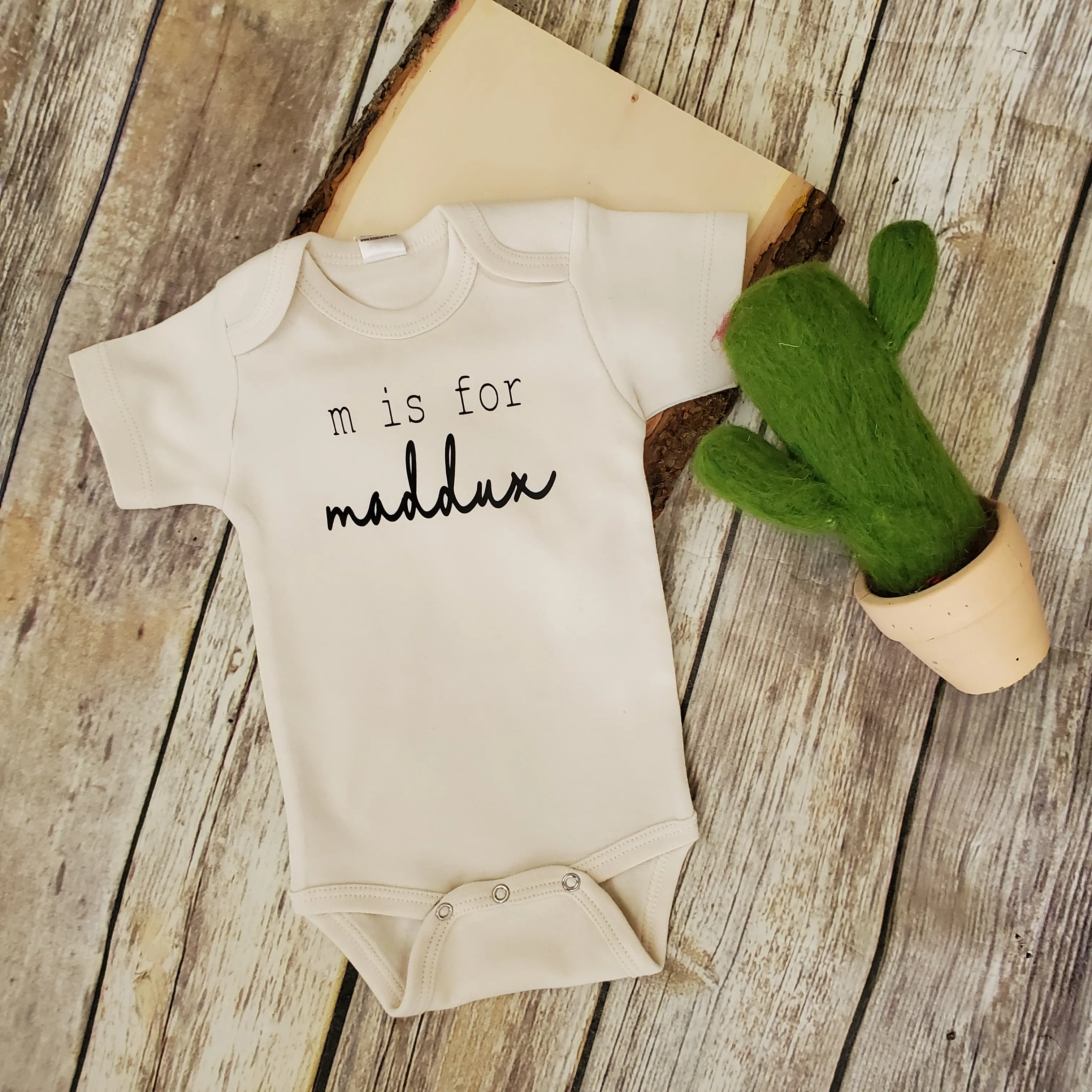 Letter is for Name Baby Onesie