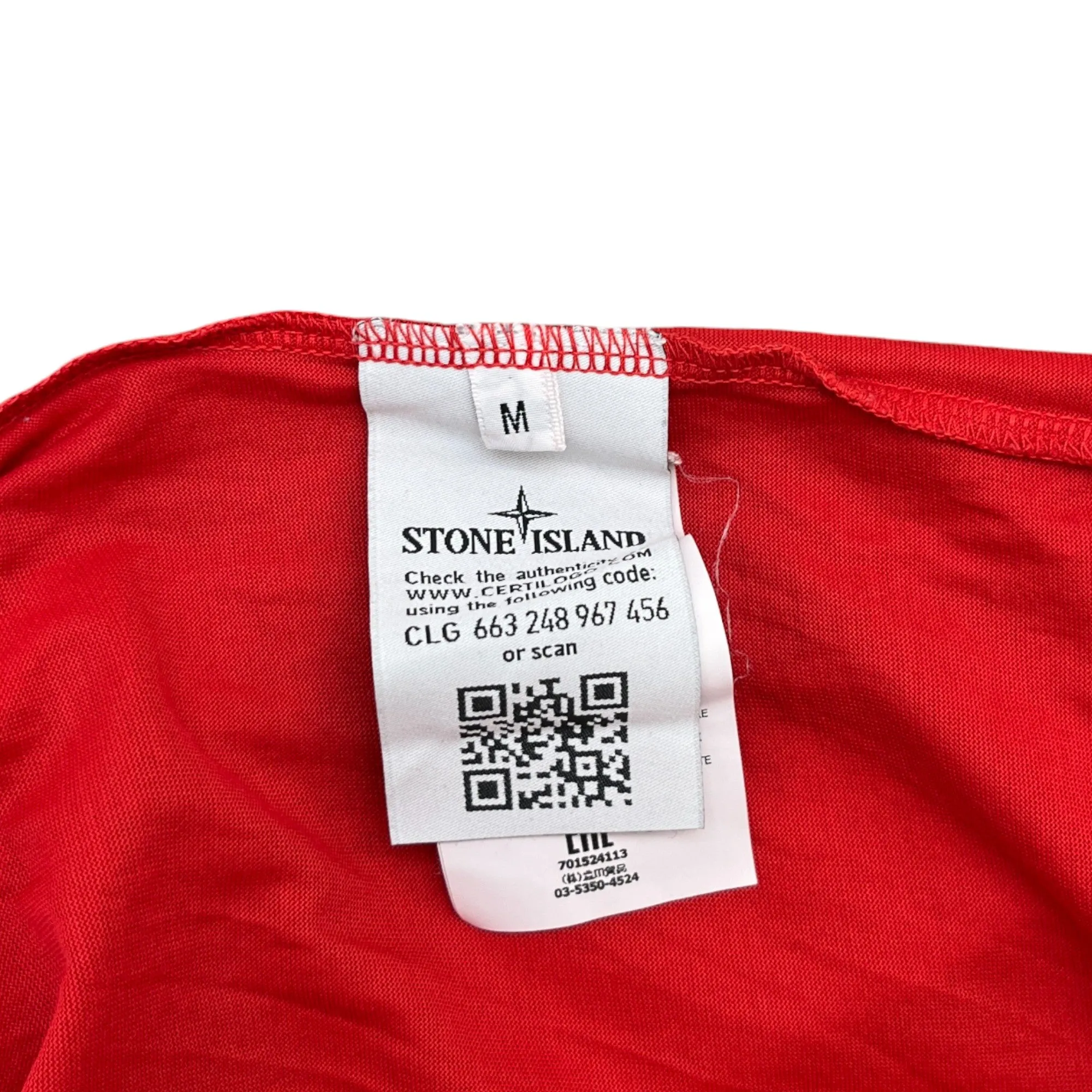 Men's Compass Logo T-Shirt Red Size M