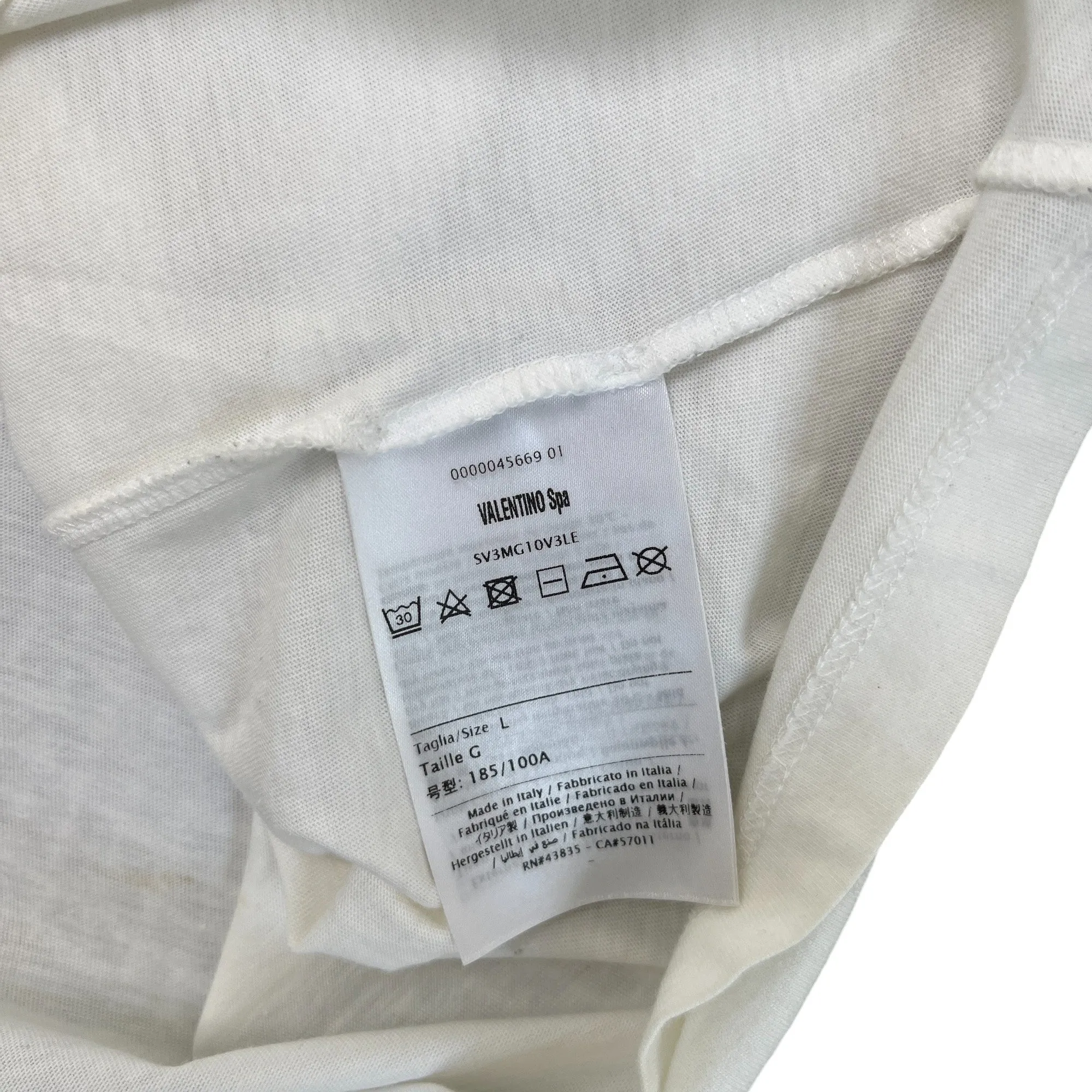 Men's Vltn Logo T-Shirt White Size L