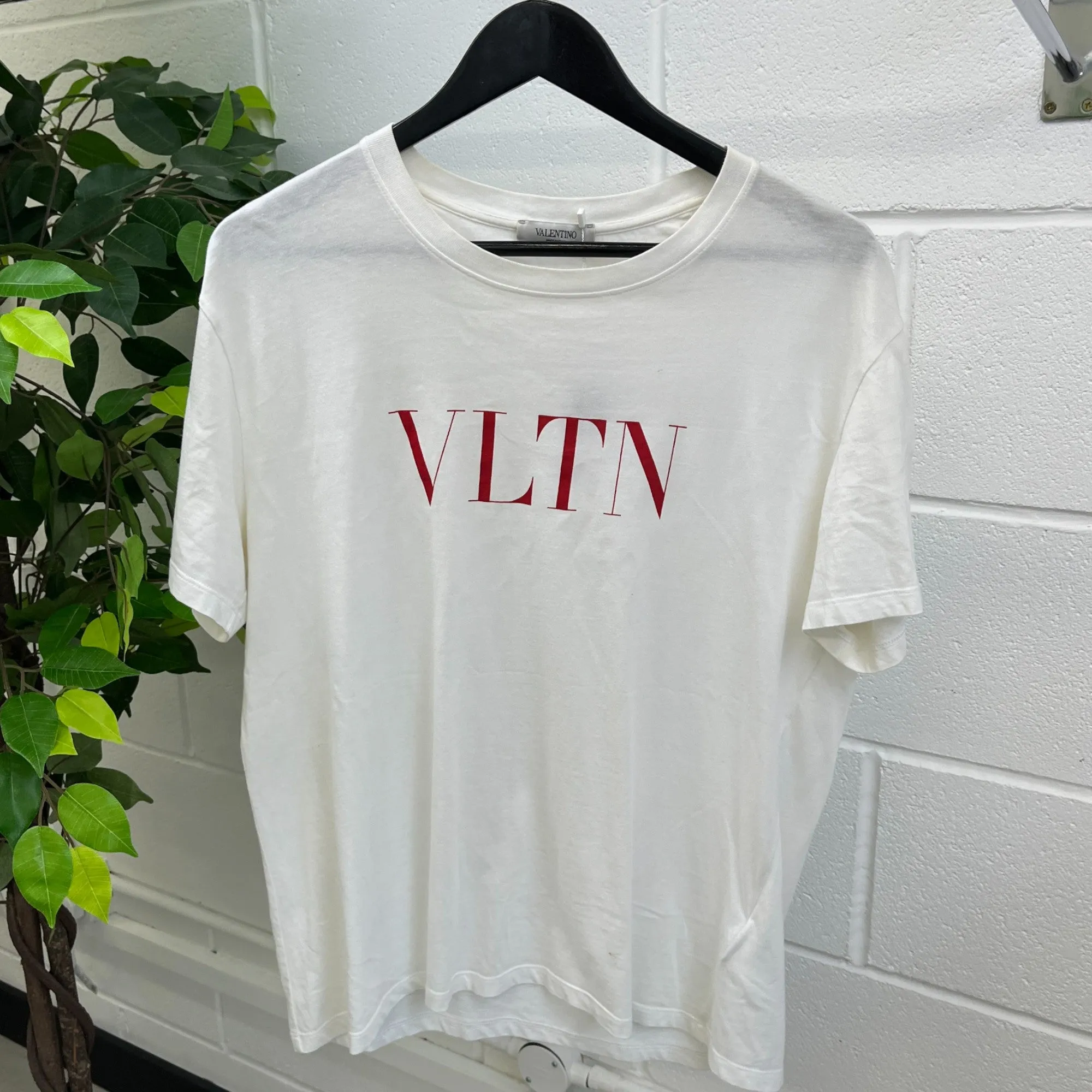 Men's Vltn Logo T-Shirt White Size L